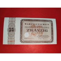 Германия ФРГ 20 марок 1958 UNC