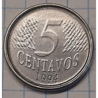 Бразилия 5 центаво 1994г.km632