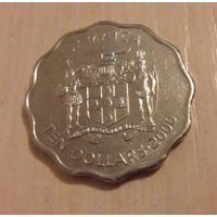 10 долларов Ямайка 2000 г.в.