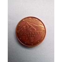 Словакия.1 евроцент 2009 г.
