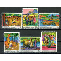 Гвинея - 1968г. - Африканские саги и сказки - полная серия, MNH [Mi 487-492] - 6 марок