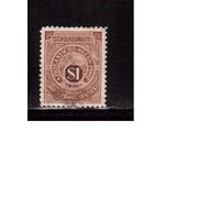 Германия-1892,(Мих.Se)   , гаш. ,Морская почта(Восточная Африка)