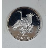 Канада 50 центов 1995 Птицы Канады - Американский журавль