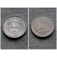 Мальта 5 центов 1986/фауна/ краб/FA