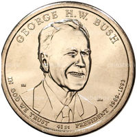 1 доллар 2020 года США Президент США Джордж Буш 41-й президент США