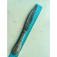 Нож десертный с посеребренной МНЦ ручкой