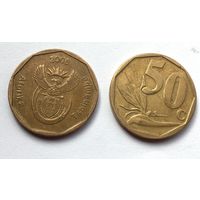 ЮАР (Южная Африка), 50 центов 2008. Надпись на языке венда: TSHIPEMBE AFURIKA