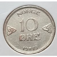 Норвегия 10 эре, 1919