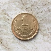 1 копейка 1991(Л) года СССР. Красивая монета!
