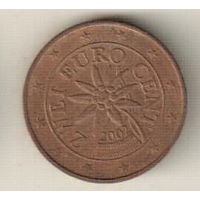 Австрия 2 евроцент 2002