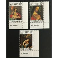 Гамбия 1980 год Живопись Рождество чистая ** серия из 3-х марок