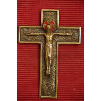 Крест , распятие латунное ( 11 х 16 см )