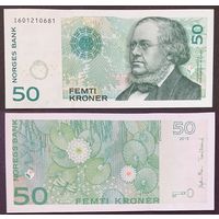 Норвегия. 50 крон (образца 2015 года, P46d, aUNC)