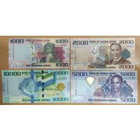 Набор банкнот 1000,2000,5000,10000 Леоне 2021 - Сьерра-Леоне - UNC