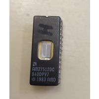 Микросхема AMD 1983 AM27512DC EPROM УФ стираемая, винтажная