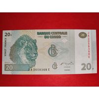 Конго 20 Франков 2003 UNC