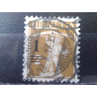 Швейцария 1915 Стандарт, Надпечатка 1с на 2с