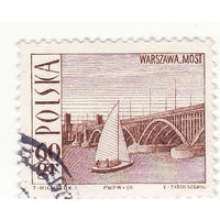 Понятовский мост, Варшава, и парусник 1966 год