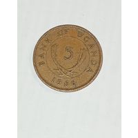Уганда 5 центов 1966 года .