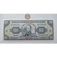 Werty71 Эквадор 100 сукре 1994 UNC банкнота