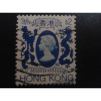 Китай 1985 Гонконг, колония Англии королева без В. З. Mi-2,2 евро гаш.
