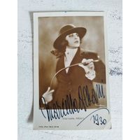 Автограф Марчеллы Альбани на открытке изд. ROSS, 1930-е