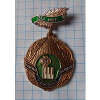 Значок медаль 30 лет фабрики пианино г.Борисов БССР.