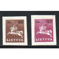 Стандартный выпуск "Витис" Литва 1991 год чистая серия из 2-х марок