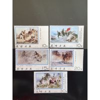 КНДР 1975 год. Живопись Северной Кореи (серия из 5 марок)
