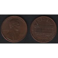 США km201b 1 цент 1989 год (-) (f0