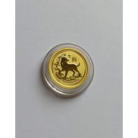 Австралия 2018 золото (1/20 oz) "Лунар - год собаки"