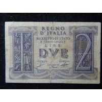 Италия 2 лиры 1939 г