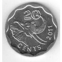 Свазиленд (Эсватини) 20 цент 2011