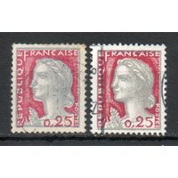 Стандартный выпуск Марианна Франция 1960 год серия из 1 марки (2 марки)