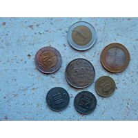 Монеты Турция 7 штук.
