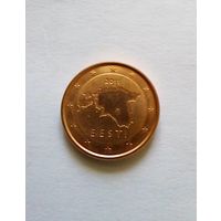 Эстония.1 евроцент 2011 г.С пакета ознакомления.Без обращения.UNC.