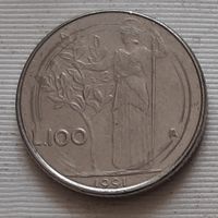 100 лир 1991 г. Италия