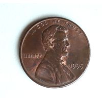США. 1 цент 1995 г.