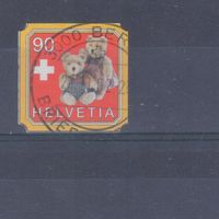 [545] Швейцария 2002. Игрушки.Медвежата. Гашеная марка.