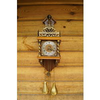 Голландские настенные часы 1930 -1950-е гг. в стиле XVII века "ZAANSE CLOCK"_2