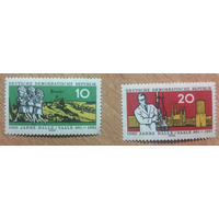 1000 лет г. Галле Германия ГДР 1961 год серия  2 марки**