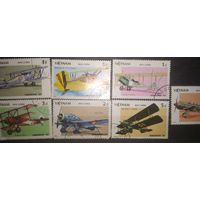Марки серии Вьетнам самолёты 1986