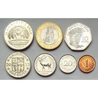 Маврикий 1, 20 центов, 1/2, 1, 5, 10, 20 рупий 1987 - 2012 г. Комплект 7 монет