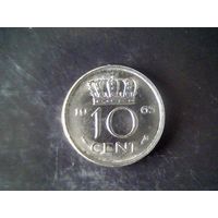 Монеты.Европа.Нидерланды 10 Цент 1963.