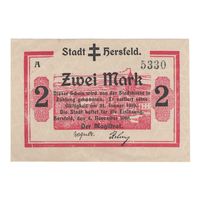 Германия Герсфельд 2 марки 1919 года. Состояние aUNC!