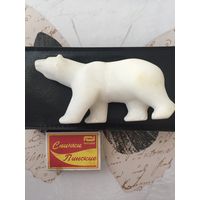 Статуэтка Белый медведь. Камень. 10х5 см.