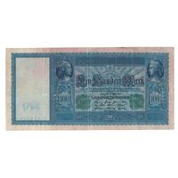 Германия 100 марок 1910 года. Зеленая печать