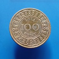 Суринам 100 центов 2014