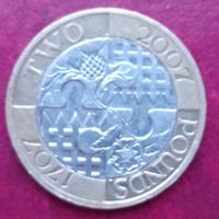 Великобритания 2 фунта, 2007 Трехсотлетие "Акта Объединения" Англии и Шотландии