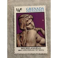 Гренада. 500 летие со дня рождения Микеланджело. Марка из серии